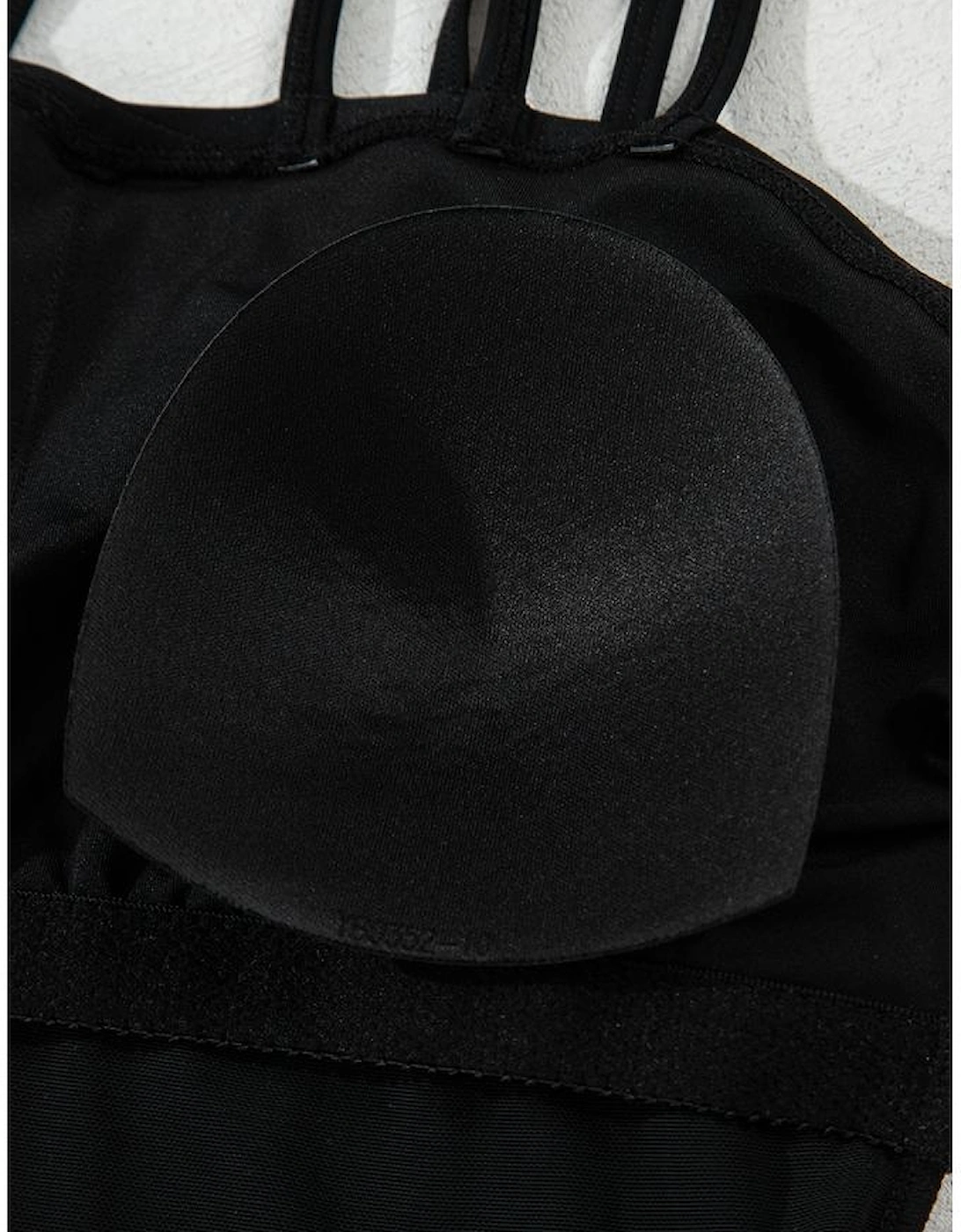 Black Sleeveless Strappy Halter Neck Sexy One Piece Swimsuit