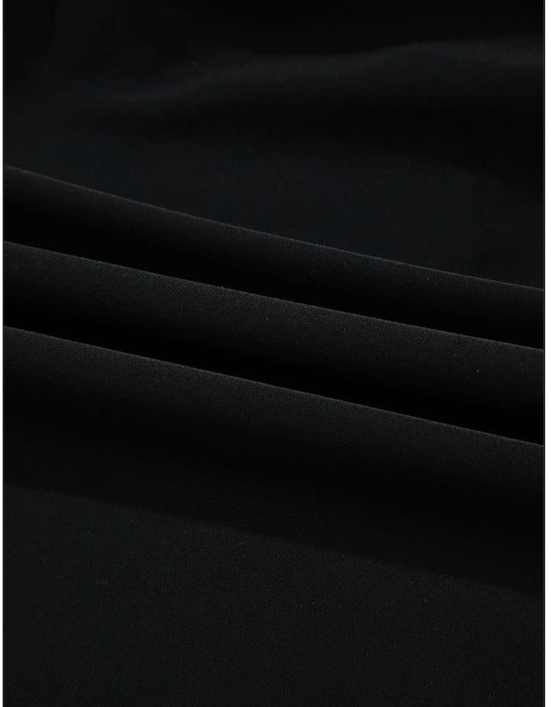 Black Sleeveless Strappy Halter Neck Sexy One Piece Swimsuit