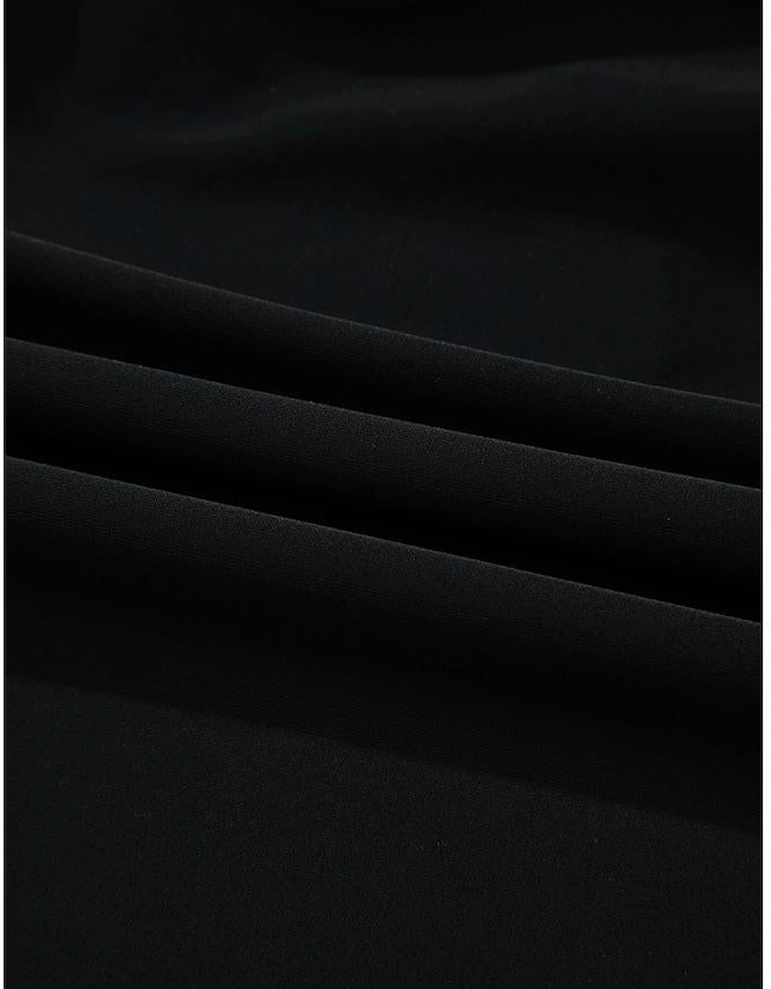 Black Sleeveless Strappy Halter Neck Sexy One Piece Swimsuit