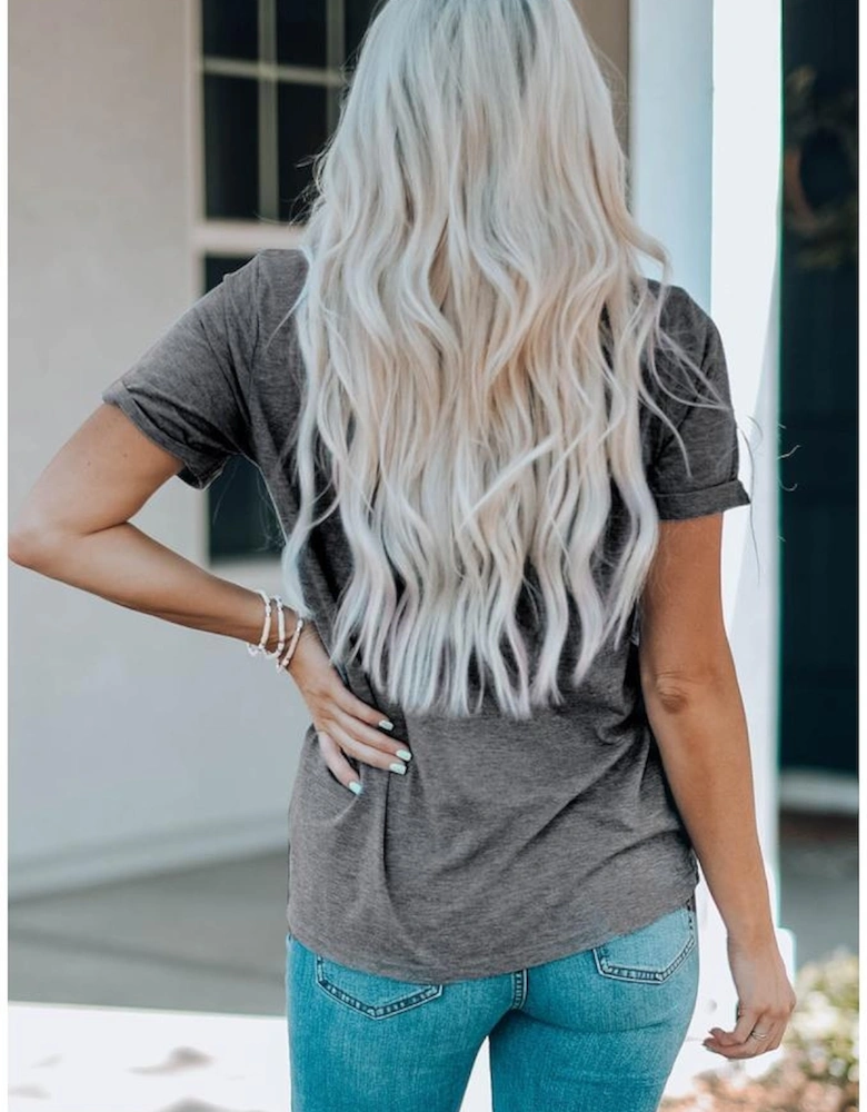 Gray Mama Cowhide Graphic Tee