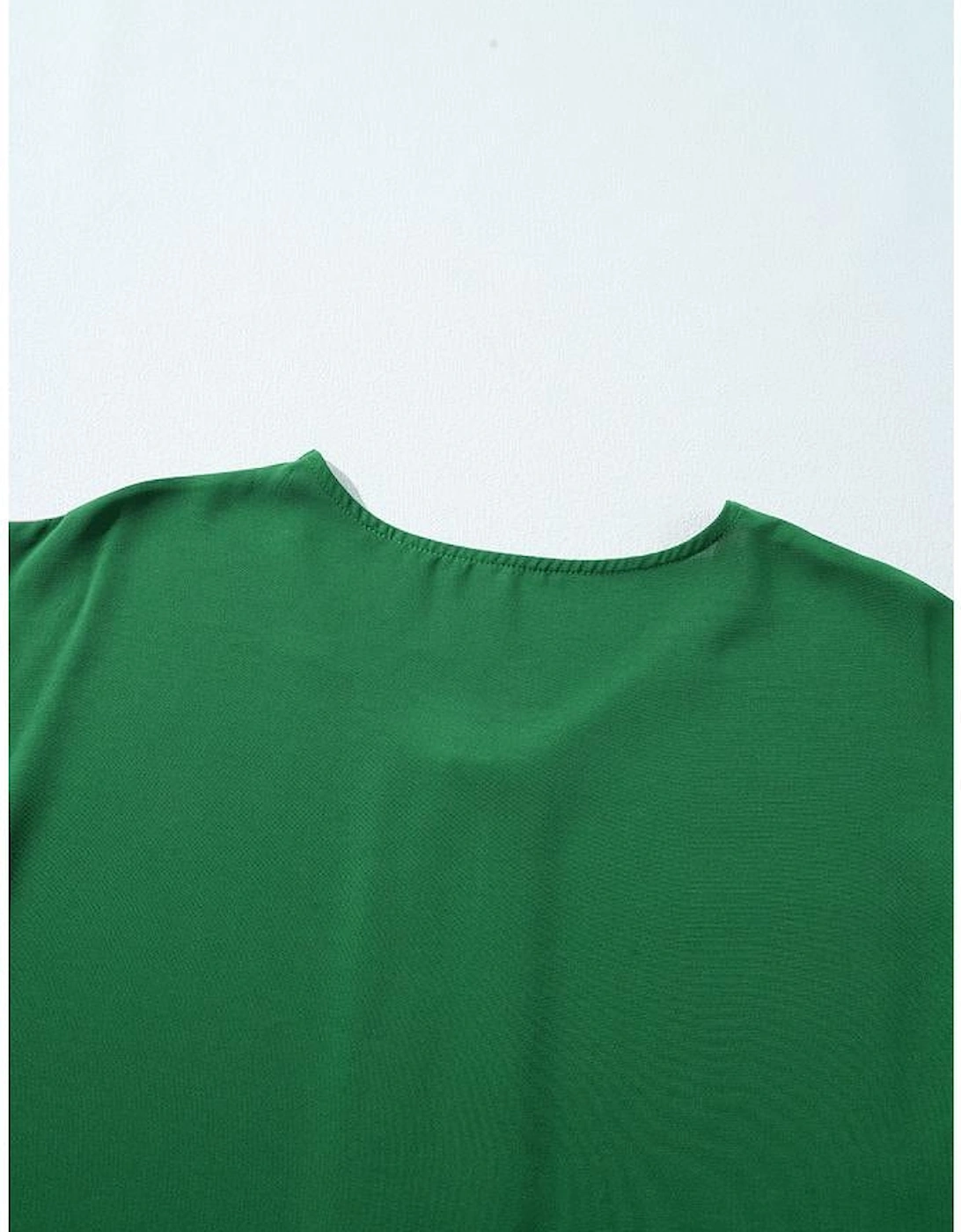 Rose Red Contrast Trim Color Block Front Zipped T Shirt