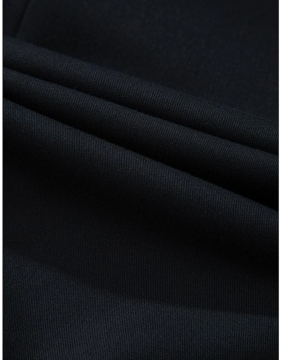 Black Lapel Flap Pocket Buttoned Blazer