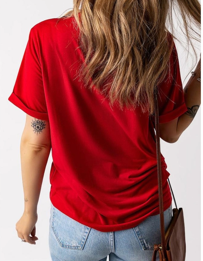 Red Nutcracker Printed Crewneck T Shirt