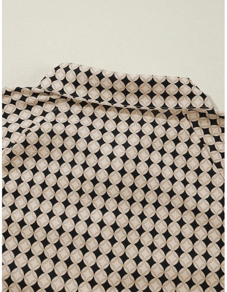 Black Plus Size Two Tone Contrast Collared Pullover Sweatshirt