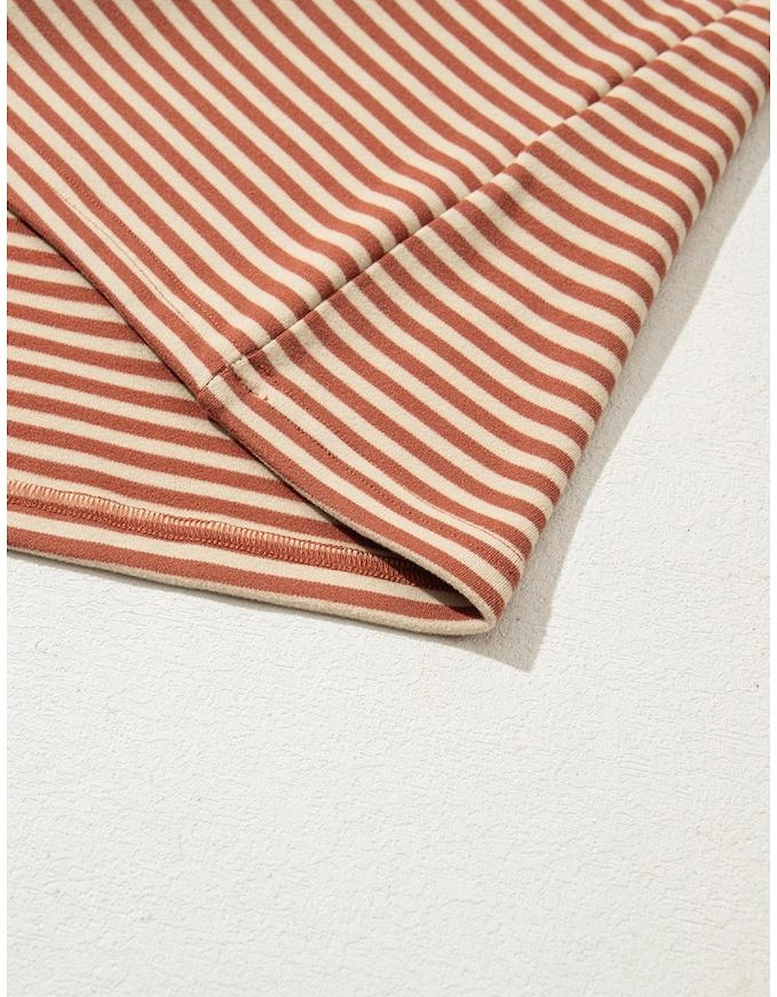 Red Stripe Textured Patched Drop Shoulder Buttoned Plus Size Sweatshirt