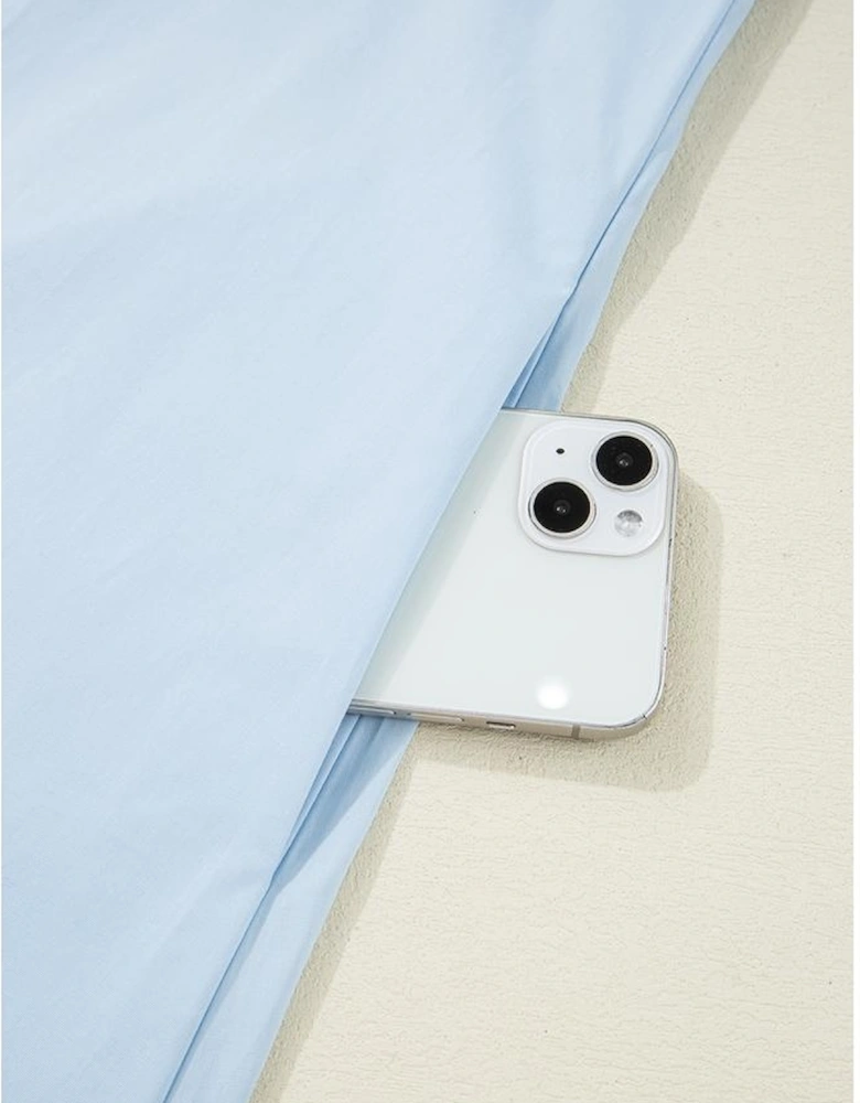 Myosotis Contrast Striped Notched V Neck Puff Sleeve Mini Dress