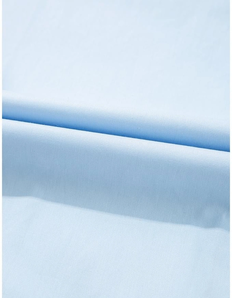 Myosotis Contrast Striped Notched V Neck Puff Sleeve Mini Dress