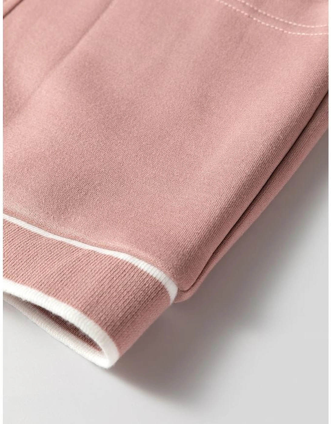 Pink Stripe Contrast Trim V Neck Buttoned Front Pocketed Knit Cardigan