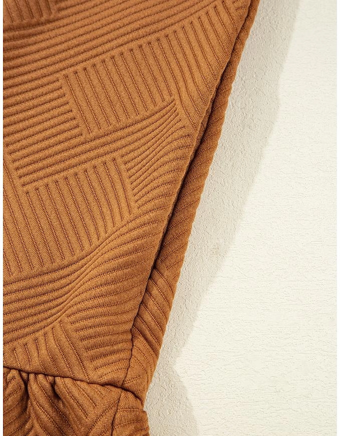 Desert Gold  Quarter Zip Collar Bracelet Sleeve Textured Mini Dress