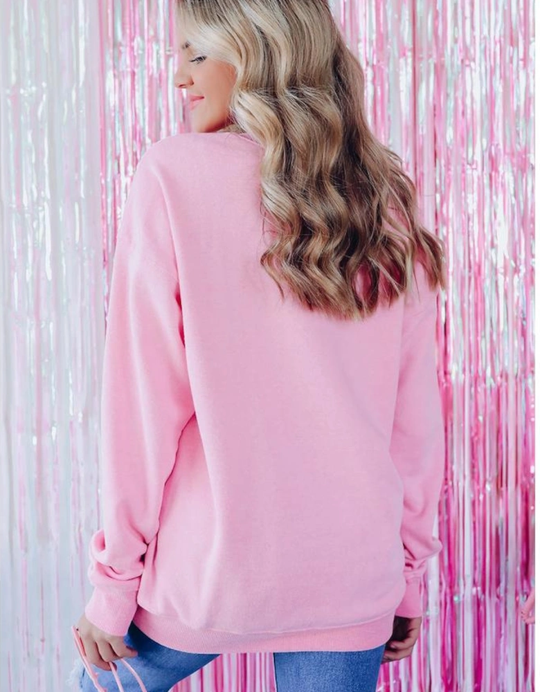 Pink HOWDY NASHVILLE Vintage Western Graphic Sweatshirt