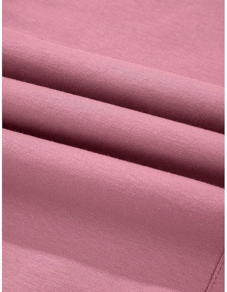 Light Pink Lace-up Elastic Waist Sleeveless Square Neck Jumpsuit