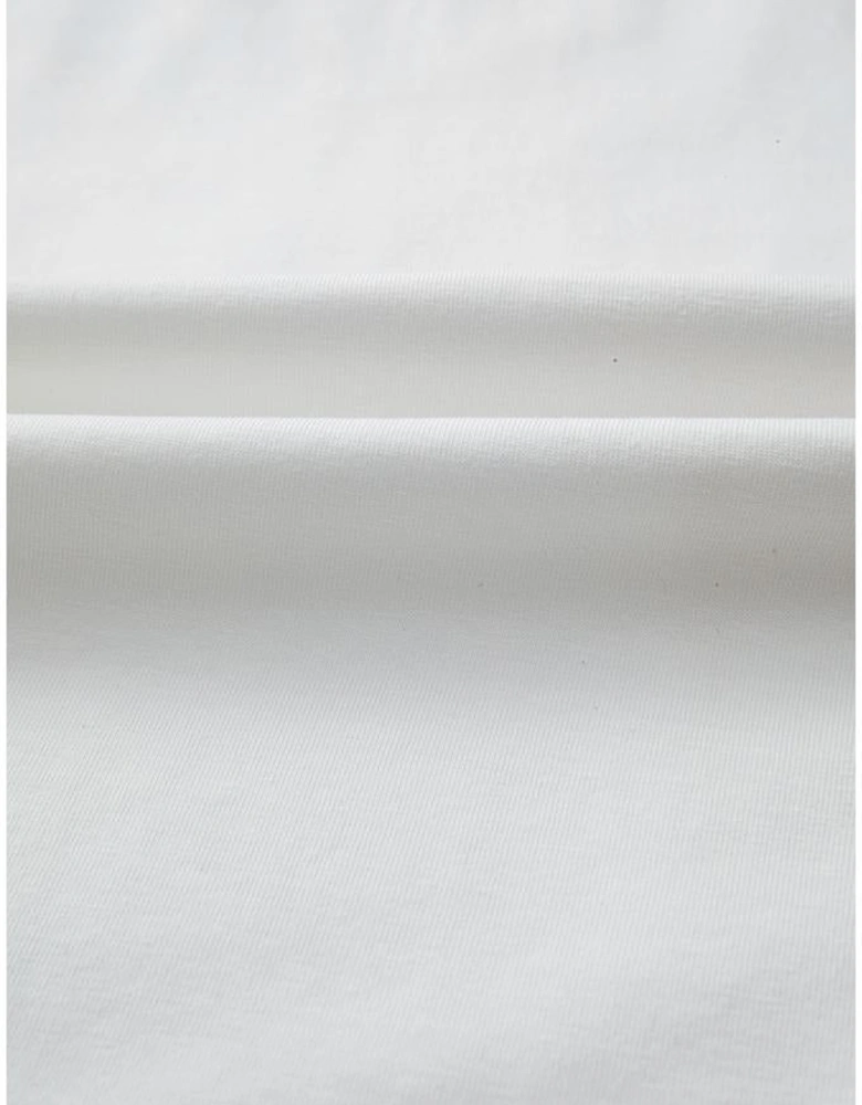 White Star Layered Patched Graphic Drop Shoulder Half Sleeve Loose Tee