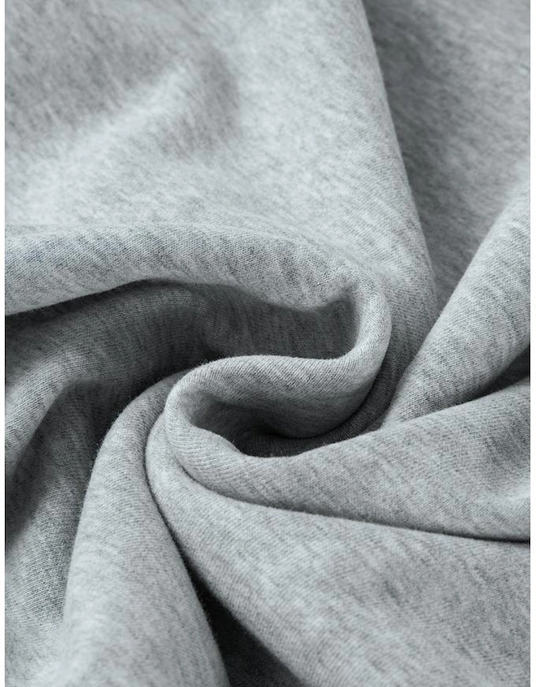 Light Grey Solid Loose Crew Neck Fleece Sweatshirt