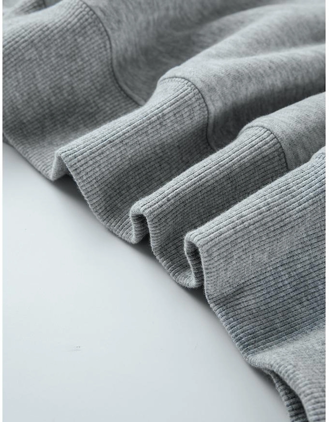 Light Grey Solid Loose Crew Neck Fleece Sweatshirt