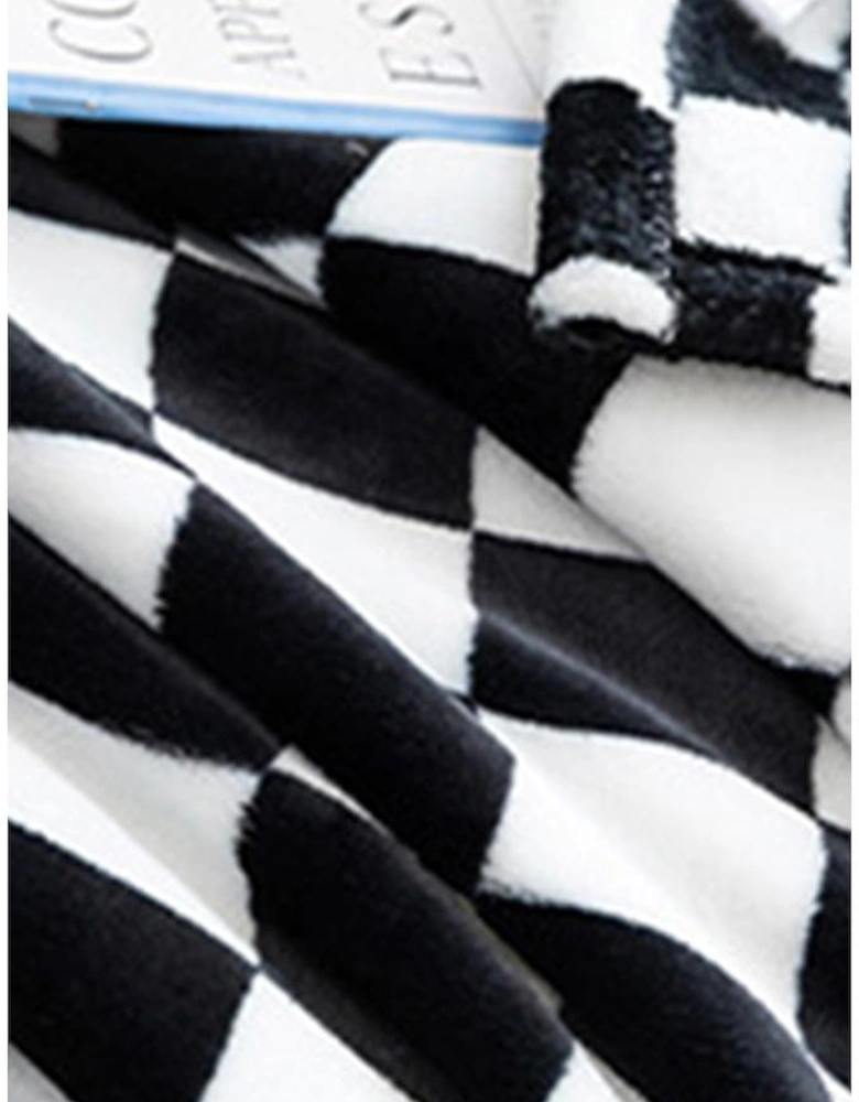 Color black Checkerboard Printed Soft Throw Blanket 120*200cm