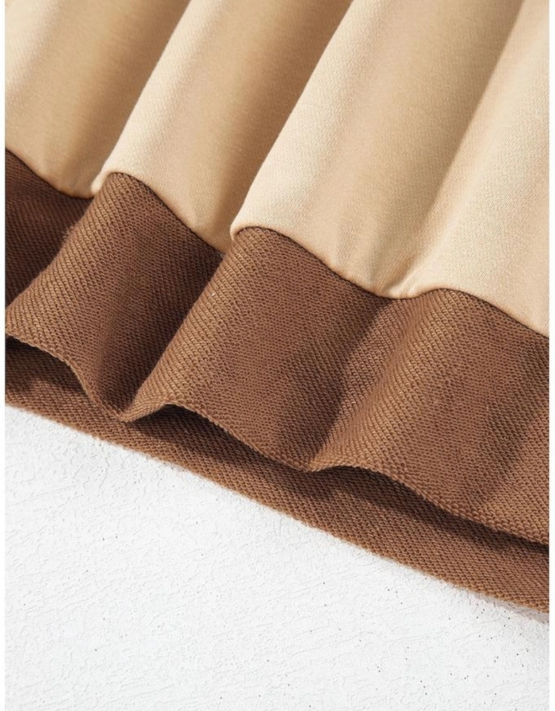 Parchment Star Patchwork Exposed Seam Oversized Sweatshirt