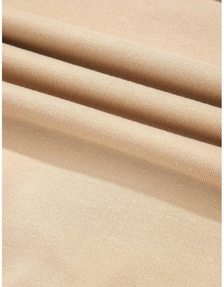 Parchment Star Patchwork Exposed Seam Oversized Sweatshirt