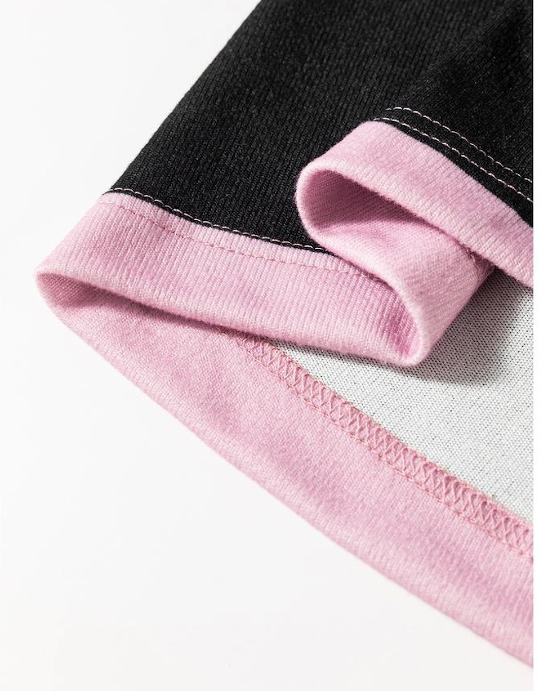 Pink Stripe Color Block Number 22 Print Game Day Loose Long Sleeve Top