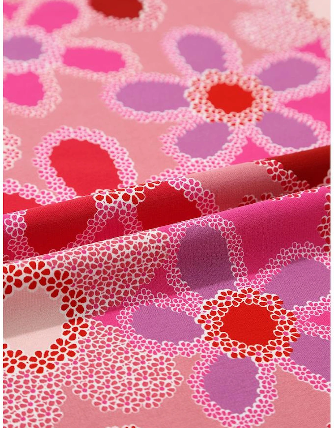 Rose Embroidered Detail Floral Print Ruffle Trim Tank Top