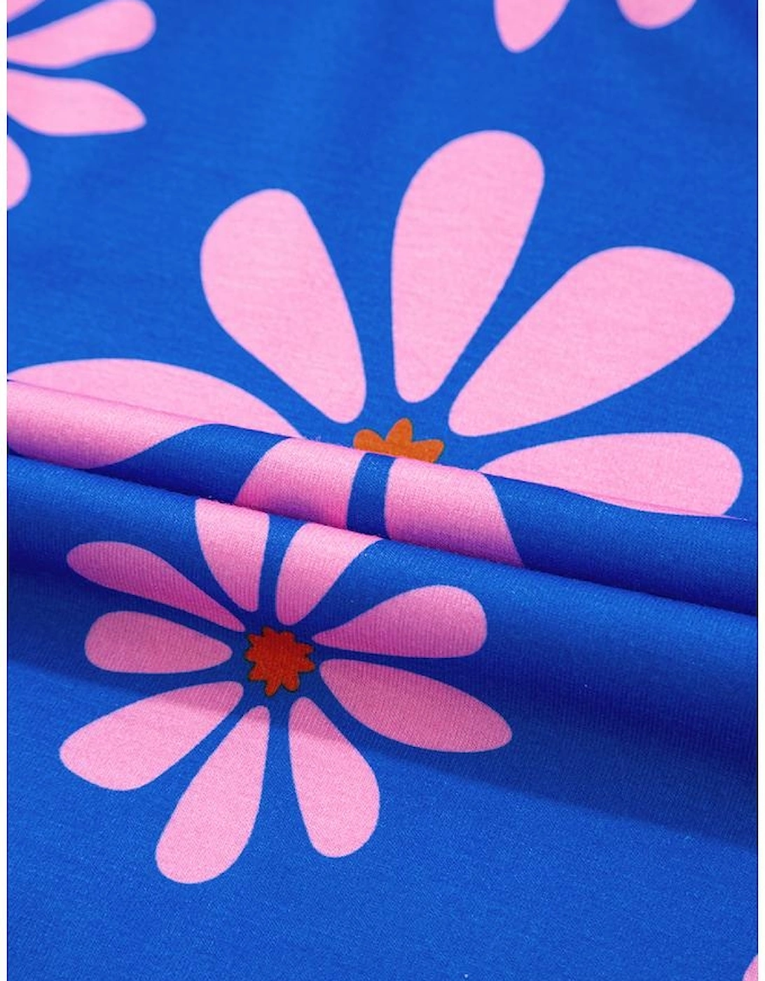 Purple Floral Striped Quarter Zip Cap Sleeve Drawstring Waist Mini Dress