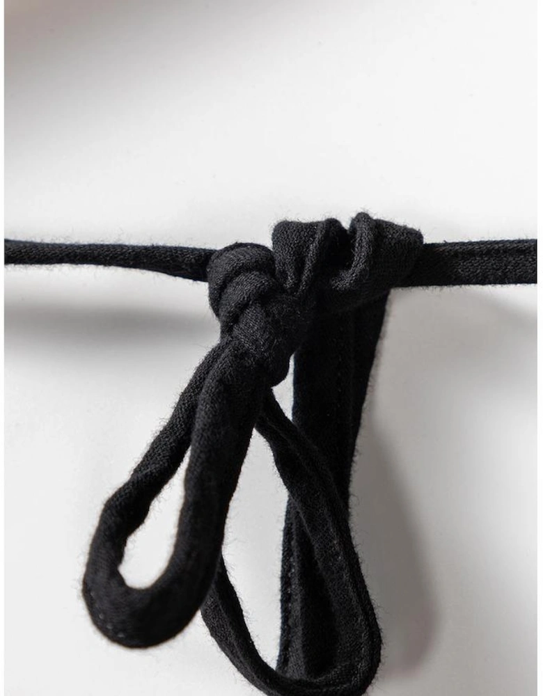 Azura Exchange V Neck Knotted Shoulder Backless Pocket Jumpsuit