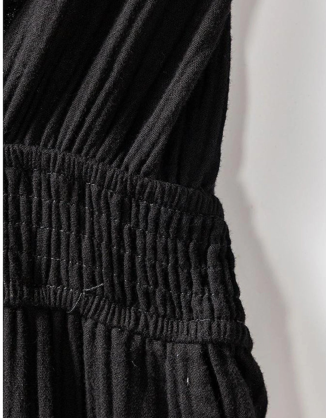 Azura Exchange V Neck Knotted Shoulder Backless Pocket Jumpsuit