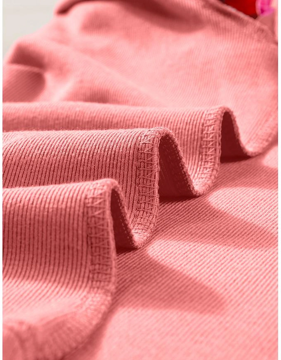 Peach Blossom Contrast Ricrac Floral Sleeve Top