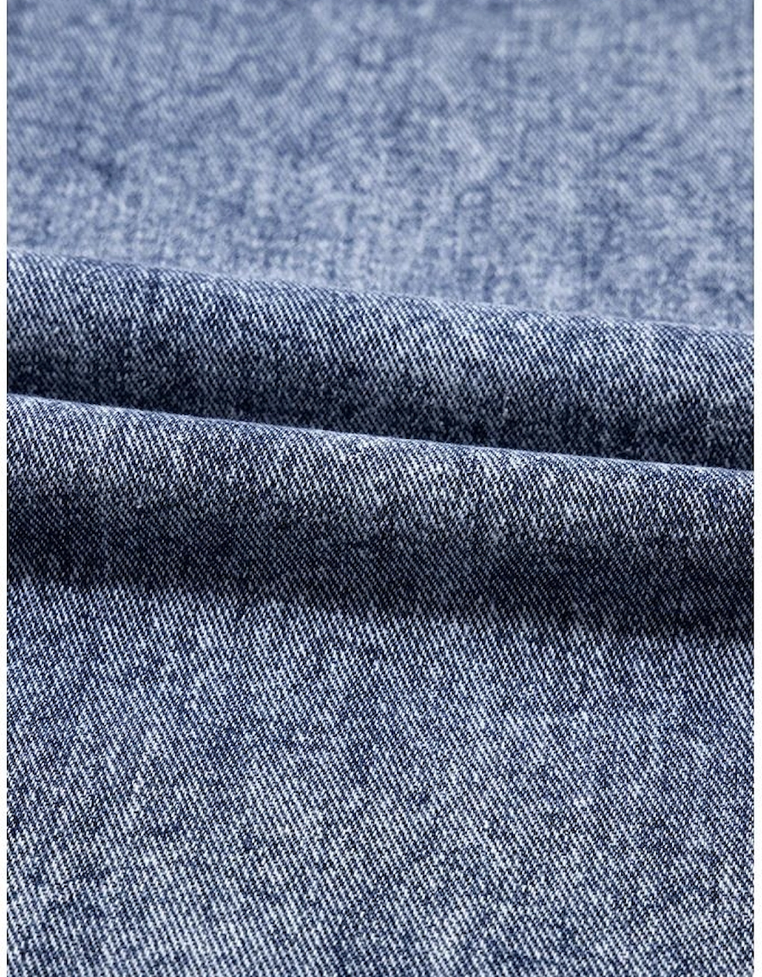 Sail Blue Denim Bib Straight Leg Jumpsuit with Pockets