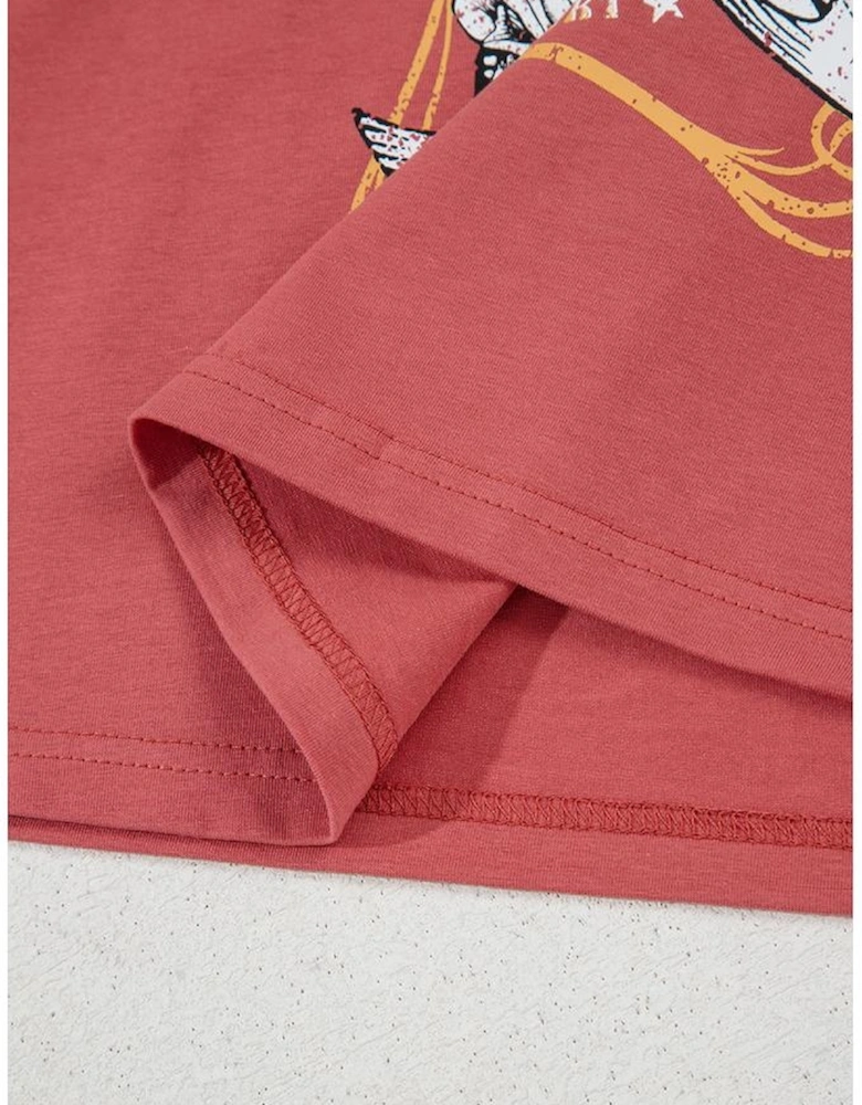 Mineral Red Nashville Music City Graphic Retro Fashion Tee