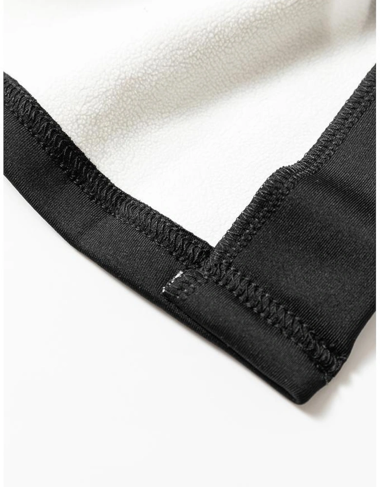 Black Thermal Lined Split Flare Leg Pants