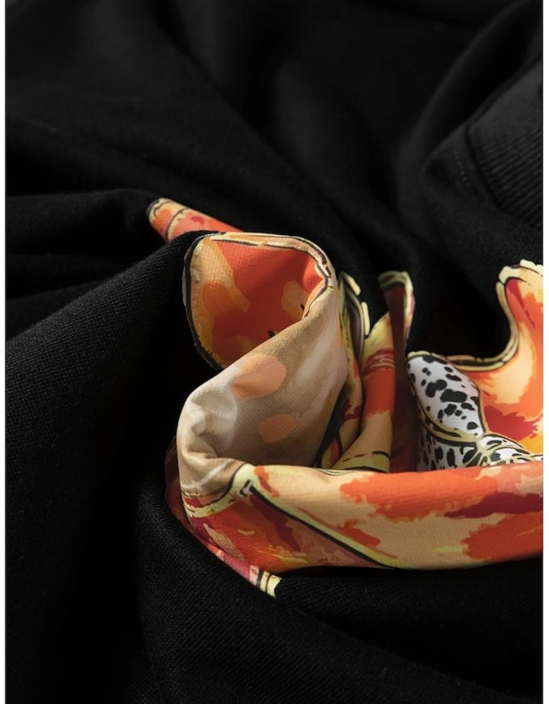 Black Thanksgiving Turkey Graphic Drop Shoulder Sweatshirt