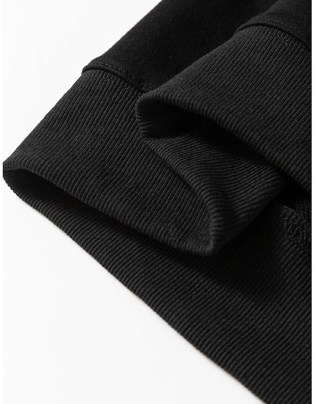 Black Thanksgiving Turkey Graphic Drop Shoulder Sweatshirt