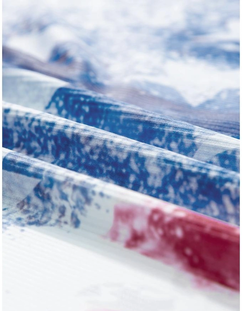 Blue Vintage Washed Flag Print Shift Tank Top