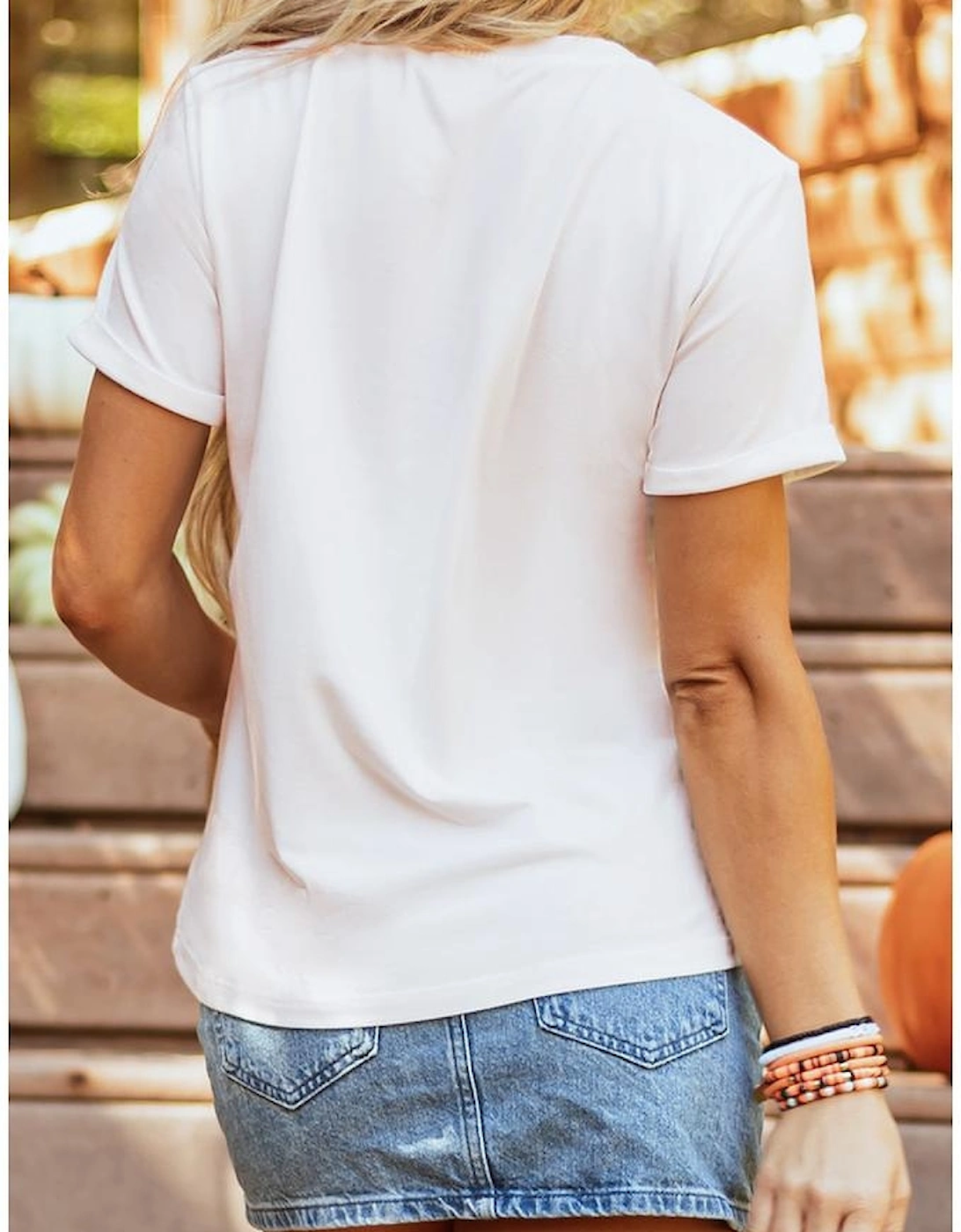 White FALL Boots Cracking Graphic T Shirt