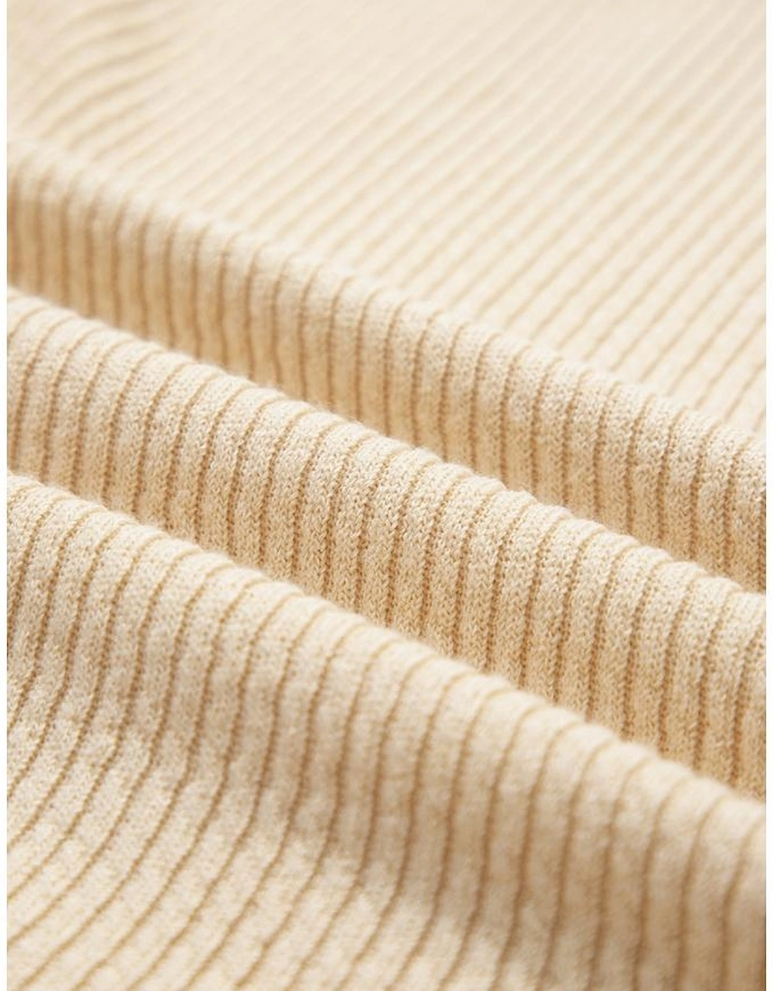 Apricot Leopard Sleeve Patchwork Ribbed Knit U Neck Top