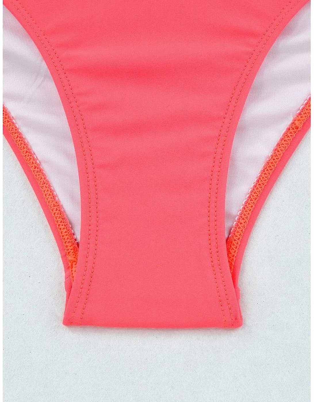 Pink Scalloped Criss Cross High Waist Bikini