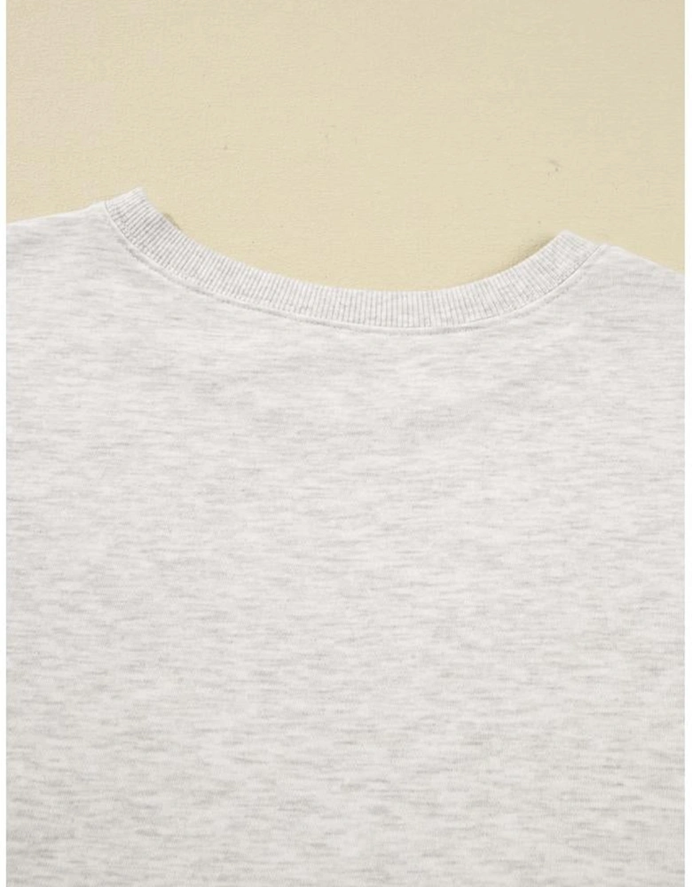 Black Vintage Washed GAME DAY Graphic Baggy Sweatshirt