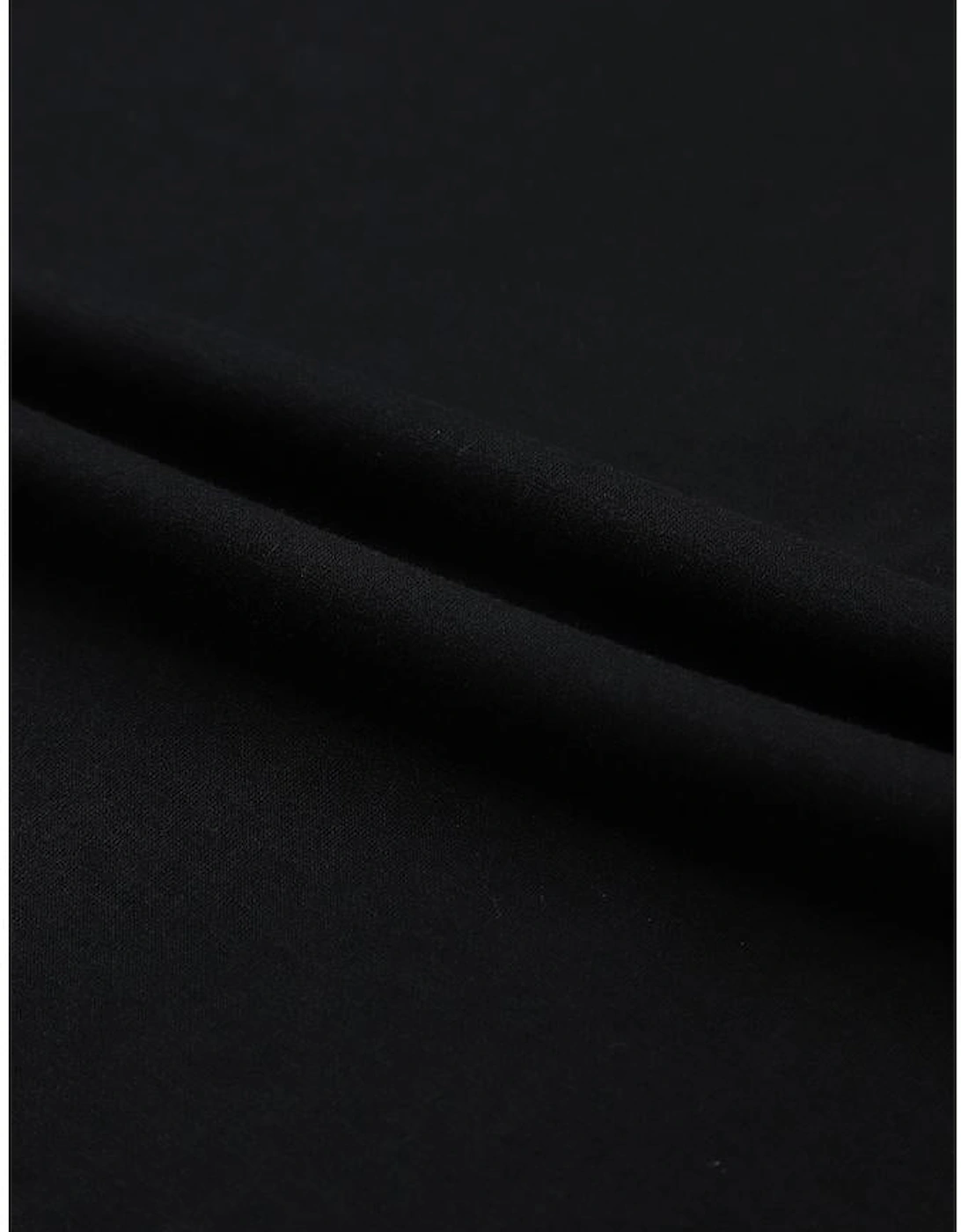 Black Button Up High Waist Long Sleeve Dress