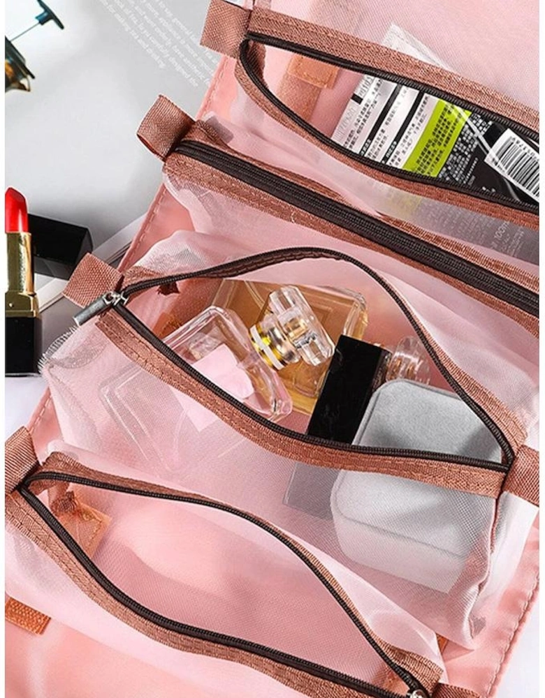 Pink Leegoo Detachable 4-in-1 Foldable Makeup Bag