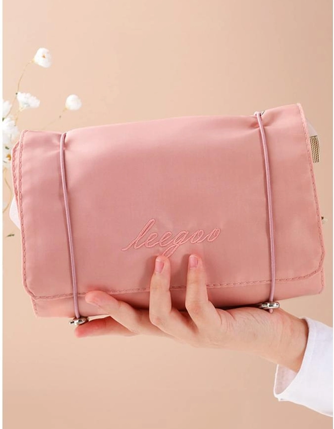 Pink Leegoo Detachable 4-in-1 Foldable Makeup Bag, 10 of 9