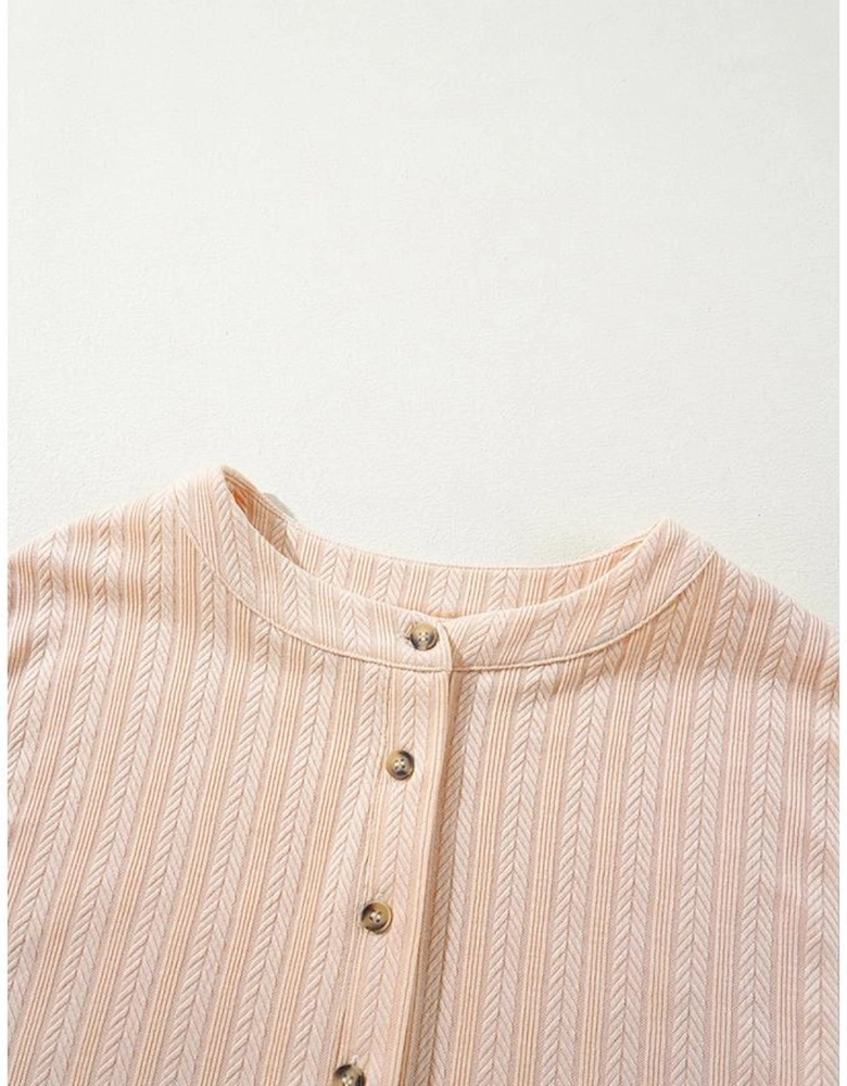 Smoke Gray Textured Buttoned Wide Leg Sleeveless Jumpsuit