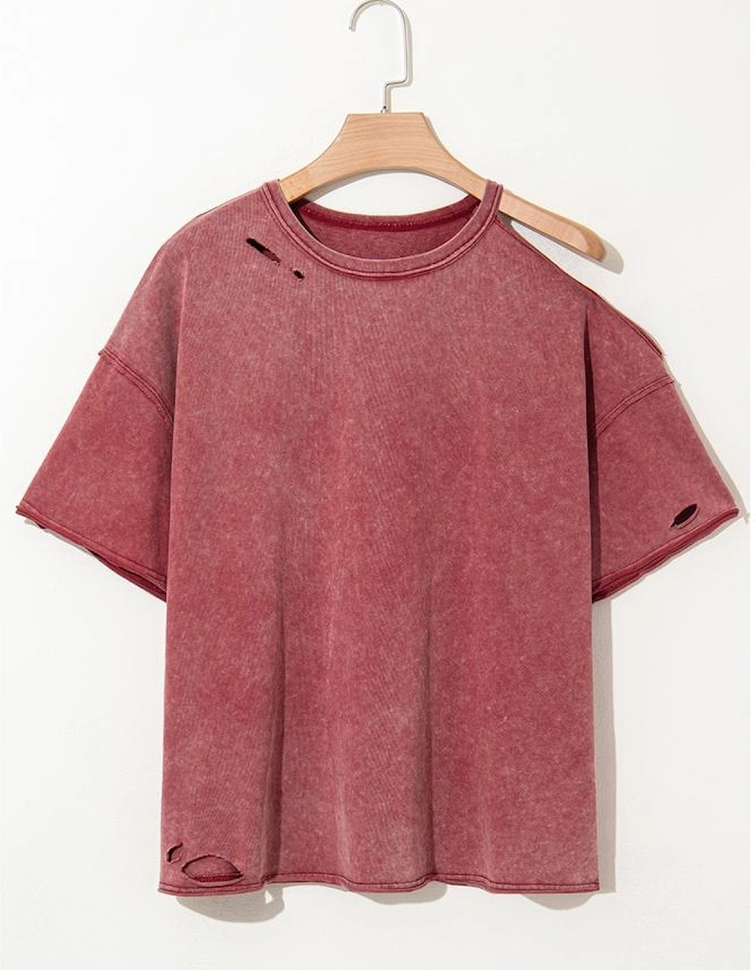 Clay One Shoulder Half Sleeve Oversized Tunic T Shirt