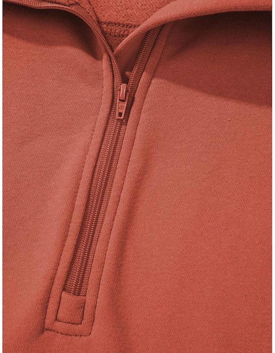 Flamingo Fleece Lined Zip Up Stand Collar Thumbhole Sleeve Sweatshirt