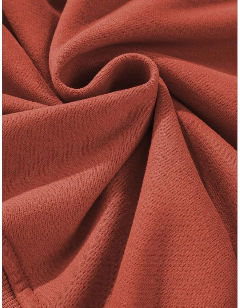 Flamingo Fleece Lined Zip Up Stand Collar Thumbhole Sleeve Sweatshirt