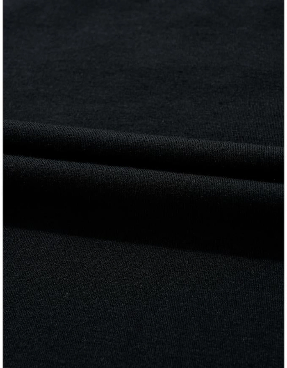 Black Rhinestone Christmas Tree Round Neck Graphic Tee