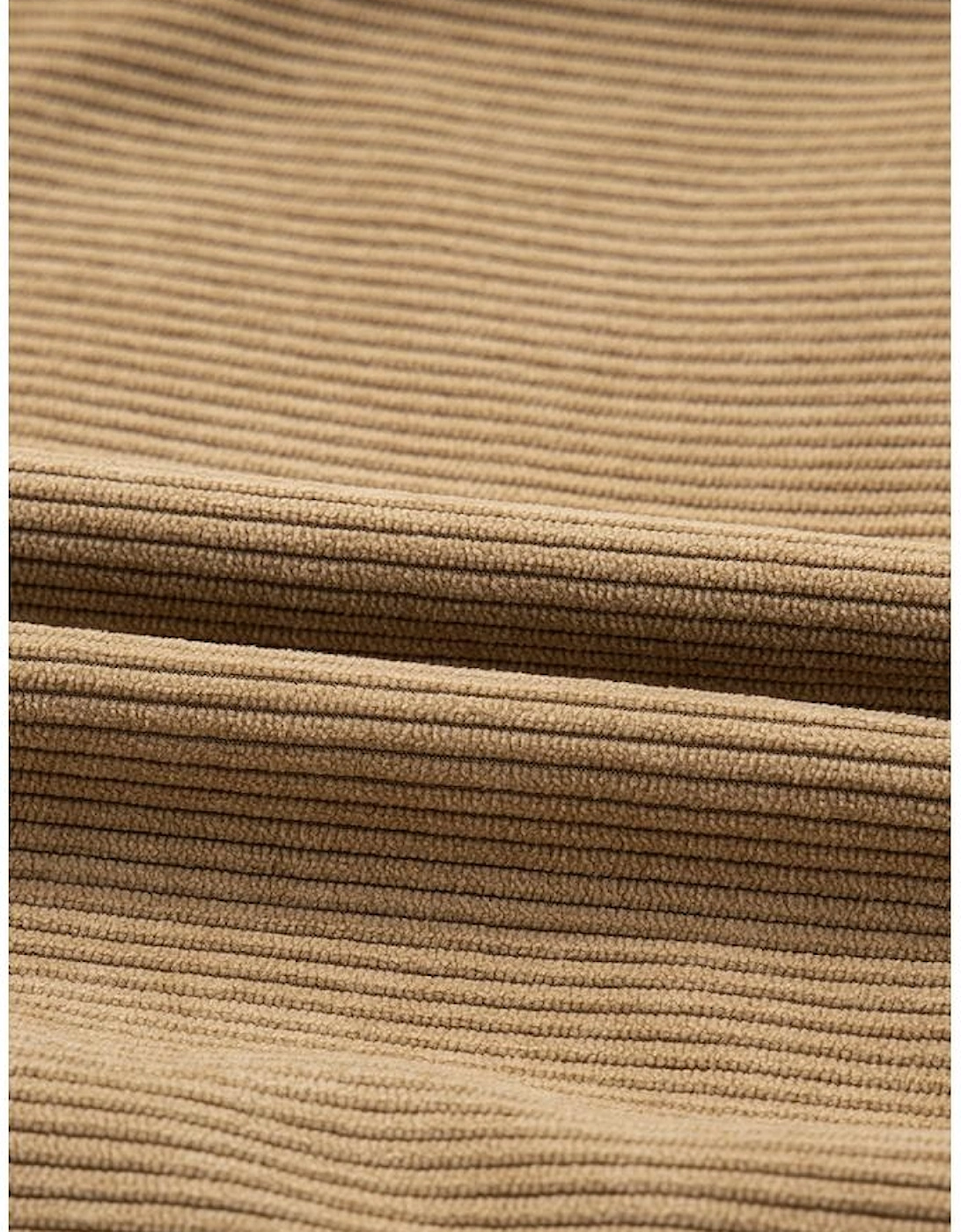 Camel Corduroy Buttoned Front Faux Pockets Mini Skirt