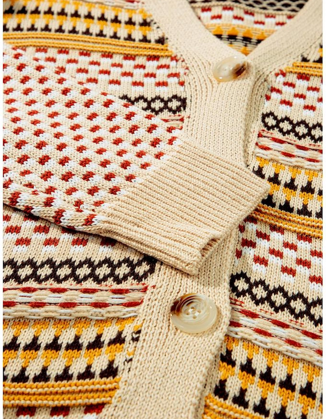 Khaki Buttoned V Neck Cropped Cardigan, 14 of 13