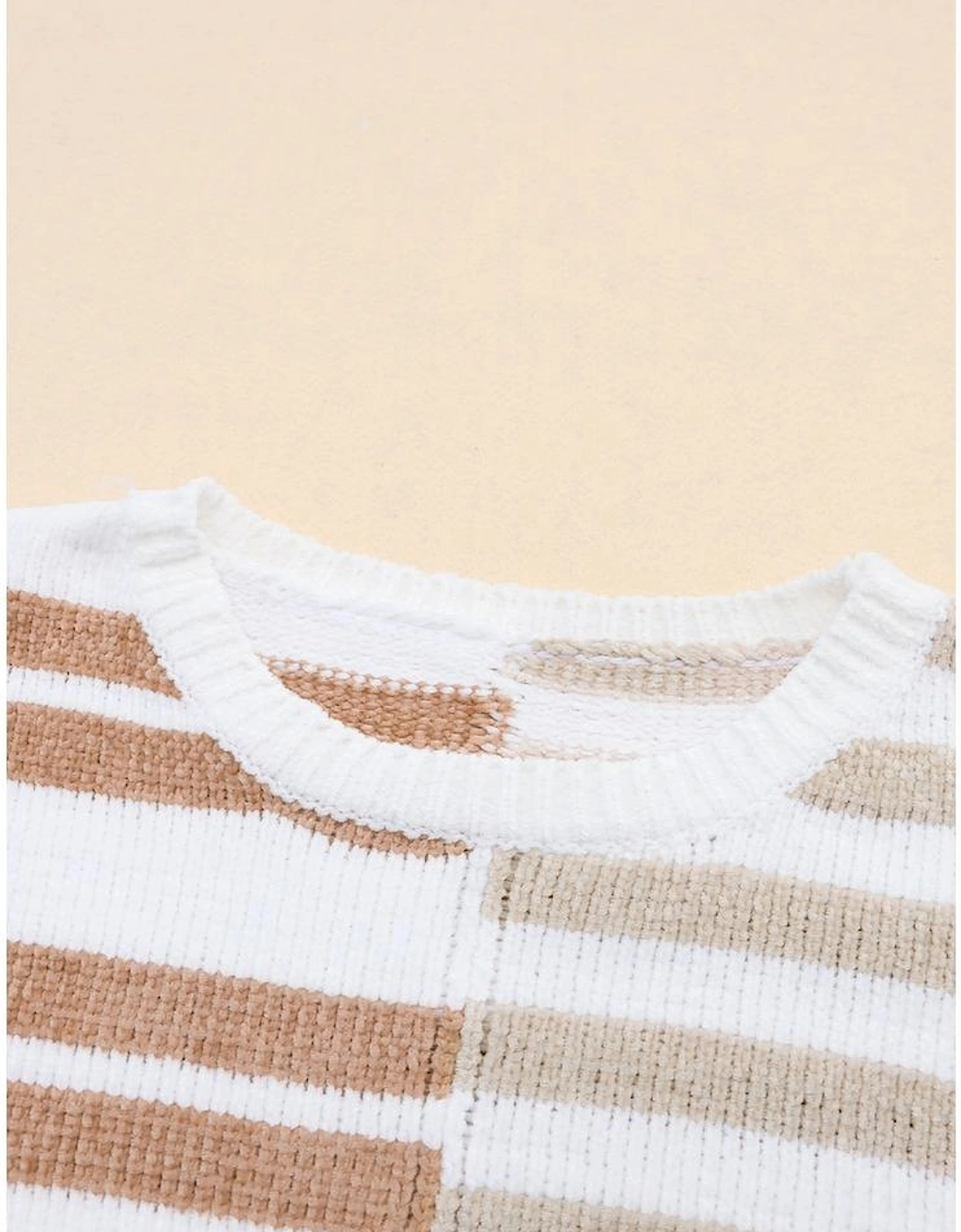 Stripe Blocked Drop Shoulder Slouchy Sweater
