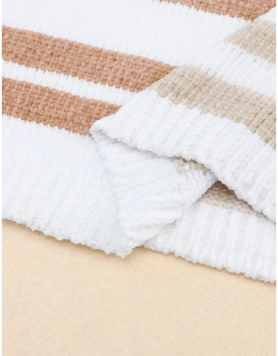 Stripe Blocked Drop Shoulder Slouchy Sweater