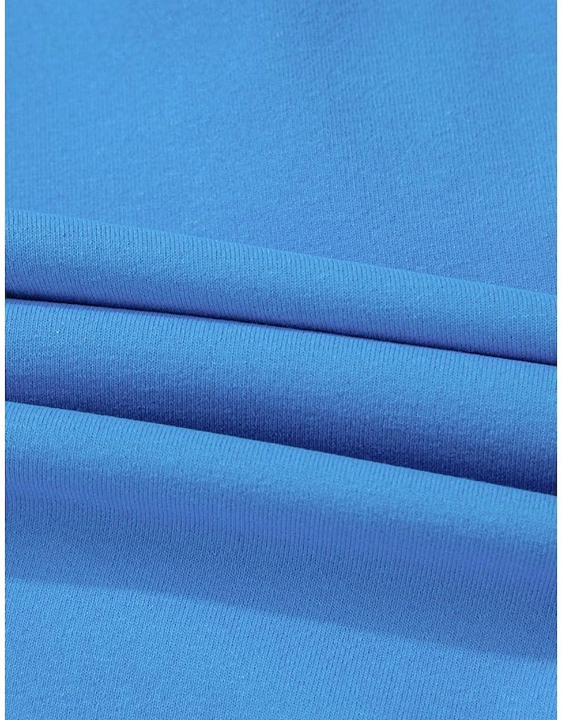 Blue Crossed Spaghetti Straps Drawstring Waist Sporty Romper